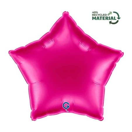 Palloncino in Foil 18" Stella Magenta Stelle Regular 18"