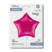 Palloncino in Foil 18" Stella Magenta Stelle Regular 18"