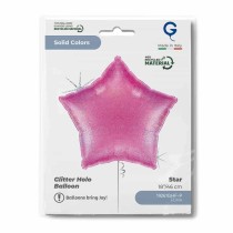 Palloncino in Foil 18" Stella Glitter Olografico Fucsia Stelle Regular 18"