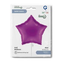 Palloncino in Foil 18" Stella Viola "Purple" Stelle Regular 18"