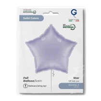 Palloncino in Foil 18" Stella Lilla Satinato Stelle Regular 18"
