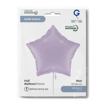 Palloncino in Foil 18" Stella Lilla Opaco "Matte Lilac" Stelle Regular 18"