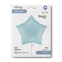 Palloncino in Foil 18" Stella Celeste "Light Blue" Stelle Regular 18"