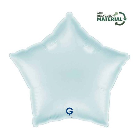 Palloncino in Foil 18" Stella Celeste Satinato Stelle Regular 18"