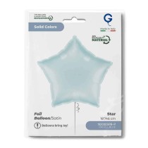 Palloncino in Foil 18" Stella Celeste Satinato Stelle Regular 18"