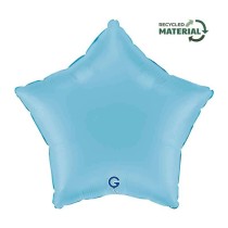 Palloncino in Foil 18" Stella Celeste Opaco "Matte Blue" Stelle Regular 18"