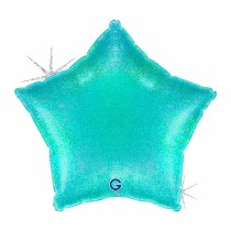 Palloncino in Foil 18" Stella Glitter Olografico Tiffany Stelle Regular 18"