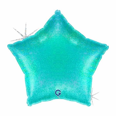 Palloncino in Foil 18" Stella Glitter Olografico Tiffany Stelle Regular 18"