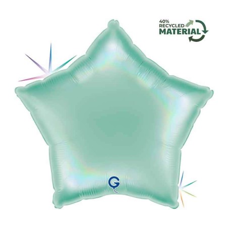 Palloncino in Foil 18" Rainbow Olografico Tiffany Stelle Regular 18"