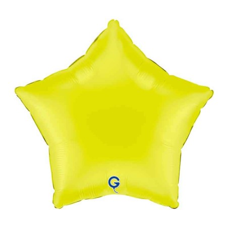 Palloncino in Foil 18" Stella Verde Lime Opaco "Matte Lime Green" Stelle Regular 18"