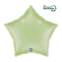 Palloncino in Foil 18" Stella Verde Oliva Satinato Stelle Regular 18"