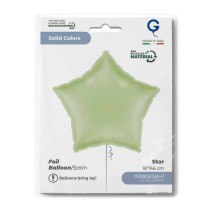 Palloncino in Foil 18" Stella Verde Oliva Satinato Stelle Regular 18"