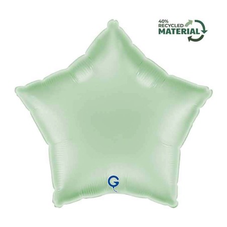 Palloncino in Foil 18" Stella Menta Satinato Stelle Regular 18"