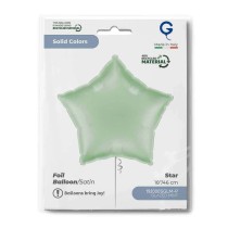 Palloncino in Foil 18" Stella Menta Satinato Stelle Regular 18"