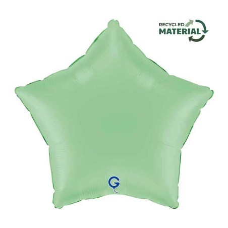 Palloncino in Foil 18" Stella Verde Opaco "Matte Green" Stelle Regular 18"