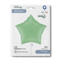 Palloncino in Foil 18" Stella Verde Opaco "Matte Green" Stelle Regular 18"