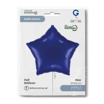 Palloncino in Foil 18" Stella Blu Navy "Blue Navy" Stelle Regular 18"
