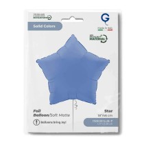 Palloncino in Foil 18" Stella Blu Loto Matto "Soft Matte Lotus Blue" Stelle Regular 18"