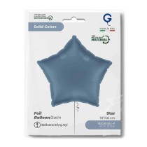 Palloncino in Foil 18" Stella Blu Jeans Satinato Stelle Regular 18"