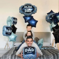 Palloncino in Foil 18" Stella Blu Navy Satinato Stelle Regular 18"