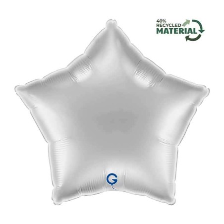 Palloncino in Foil 18" Stella Argento "Silver" Stelle Regular 18"