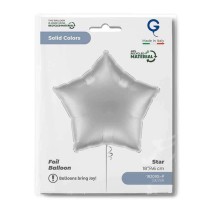 Palloncino in Foil 18" Stella Argento "Silver" Stelle Regular 18"