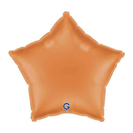 Palloncino in Foil 18" Stella Caramello Satinato Stelle Regular 18"