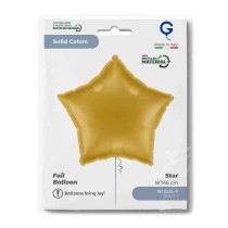 Palloncino in Foil 18" Stella Oro Chiaro "Gold" Stelle Regular 18"