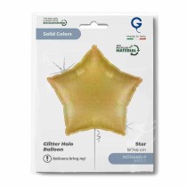 Palloncino in Foil 18" Stella Glitter Olografico Oro Chiaro Stelle Regular 18"