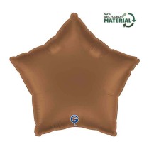 Palloncino in Foil 18" Stella Cioccolato Satinato Stelle Regular 18"