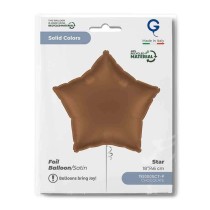 Palloncino in Foil 18" Stella Cioccolato Satinato Stelle Regular 18"
