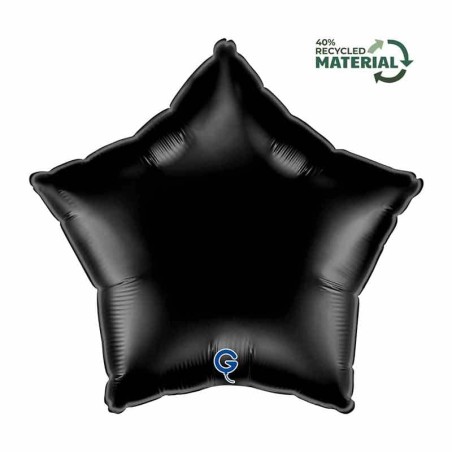 Palloncino in Foil 18" Stella Nero Stelle Regular 18"
