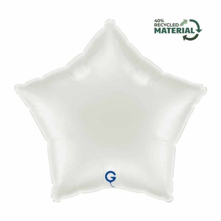 Palloncino in Foil 18" Stella Bianco "White" Numeri 40" Bianco "White"