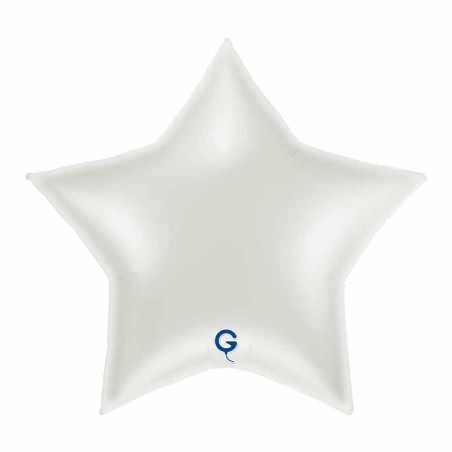 Palloncino in Foil 36" Stella Bianco "White" Numeri 40" Bianco "White"