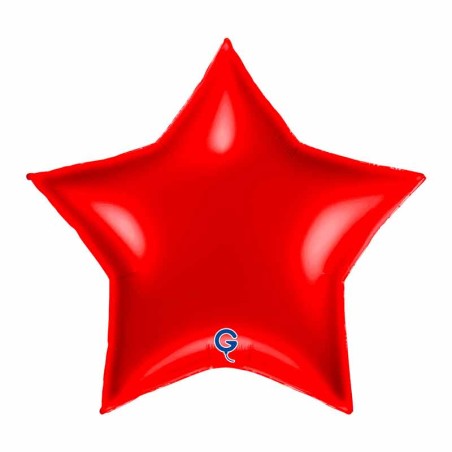 Palloncino in Foil 36" Stella Rosso "Red" Stelle Jumbo 36"