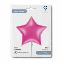Palloncino in Foil 36" Stella Fucsia "Star Fucsia" Stelle Jumbo 36"