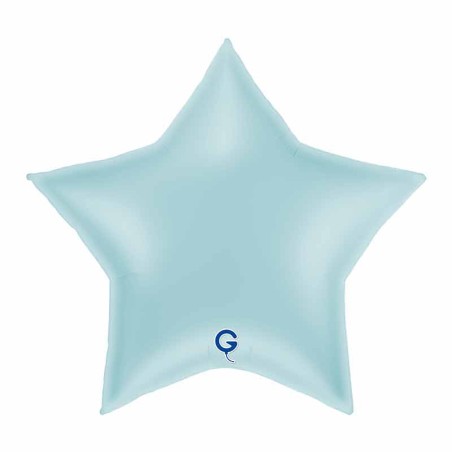 Palloncino in Foil 36" Stella Celeste "Star Light Blue" Stelle Jumbo 36"