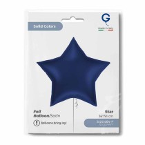 Palloncino in Foil 36" Stella Blu Navy Satinato Stelle Jumbo 36"
