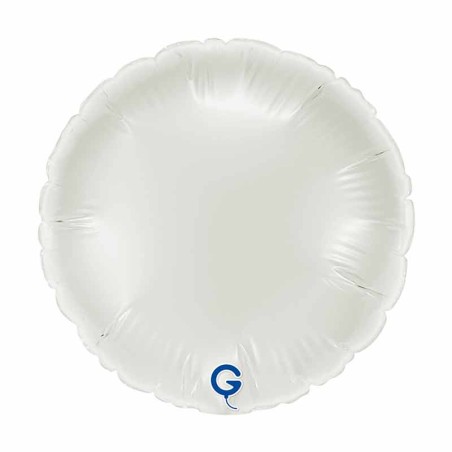 Palloncino in Foil 4" Tondo Bianco "White" Numeri 40" Bianco "White"