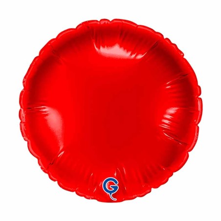 Palloncino in Foil 4" Tondo Rosso "Red" Tondi Piccoli 4"