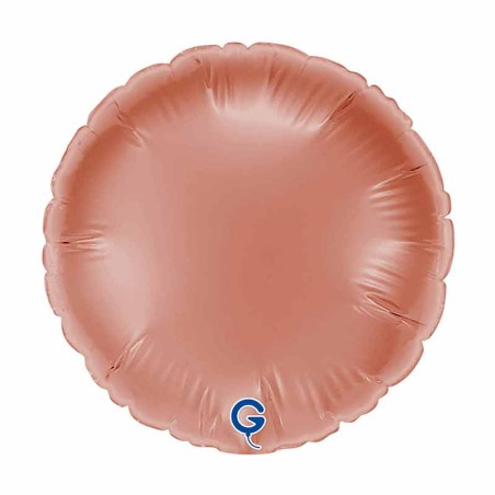Palloncino in Foil 4" Tondo Rose Gold Tondi Piccoli 4"