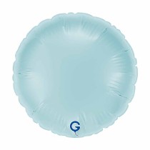 Palloncino in Foil 4" Tondo Celeste "Light Blue" Tondi Piccoli 4"