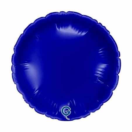 Palloncino in Foil 4" Tondo Blu Navy "Blue Navy" Tondi Piccoli 4"