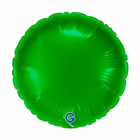 Palloncino in Foil 4" Tondo Verde "Green" Tondi Piccoli 4"