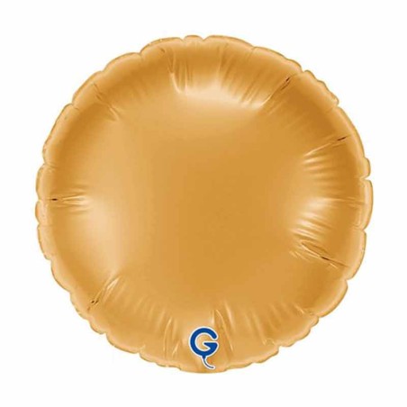 Palloncino in Foil 4" Tondo Oro "Gold" Tondi Piccoli 4"