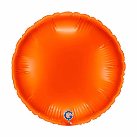 Palloncino in Foil 9" Tondo Arancione "Orange" Tondi Medi 9"