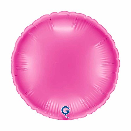 Palloncino in Foil 9" Tondo Fucsia "Hot Pink" Tondi Medi 9"