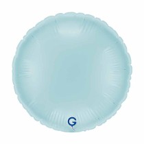 Palloncino in Foil 9" Tondo Celeste "Light Blue" Tondi Medi 9"