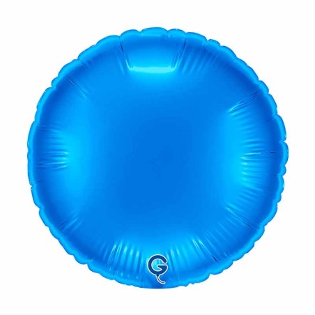Palloncino in Foil 9" Tondo Blu "Blue Royal" Tondi Medi 9"