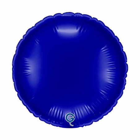 Palloncino in Foil 9" Tondo Blu Navy "Blue Navy" Tondi Medi 9"